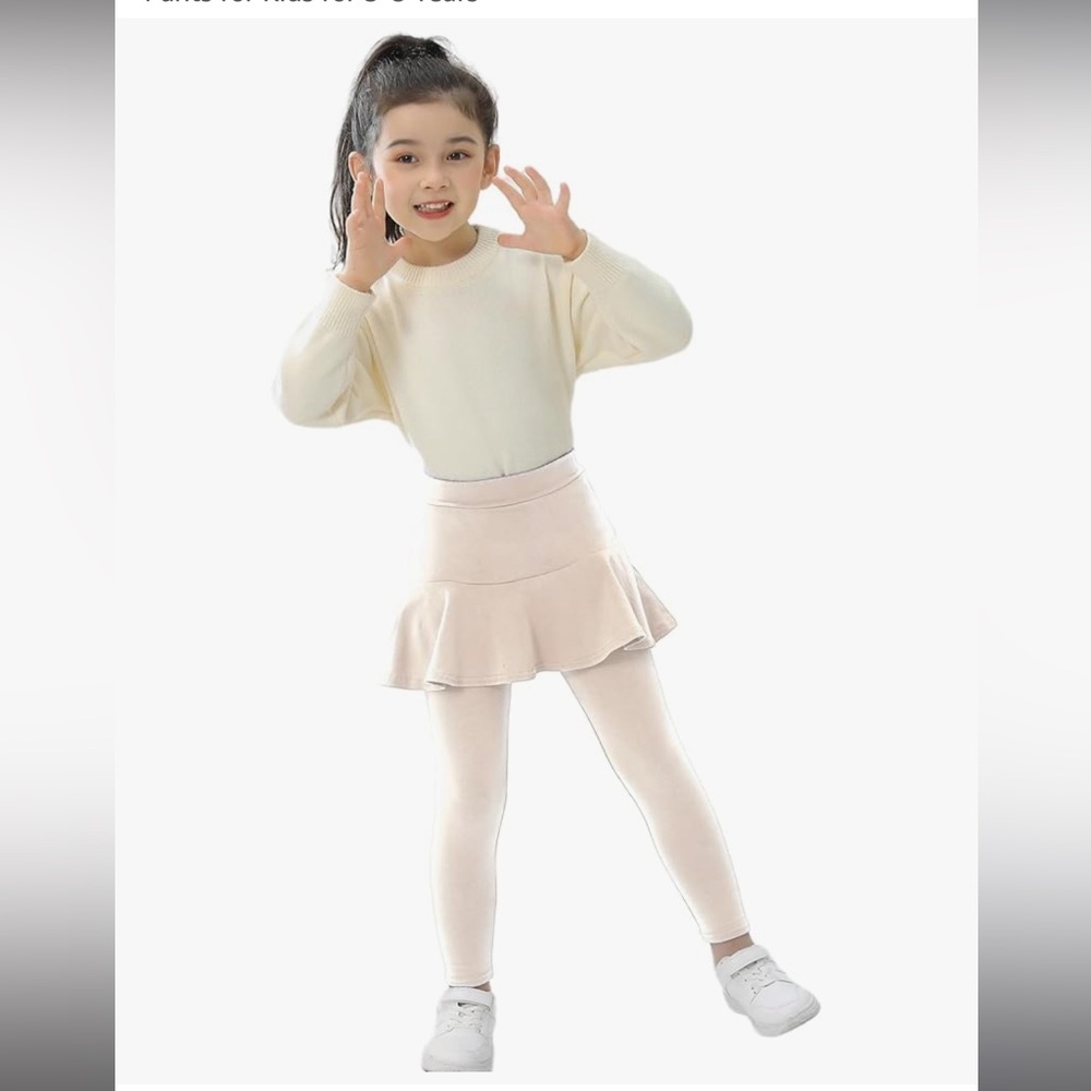 Girls' Leggings with Skirt Pants - 3 Pack